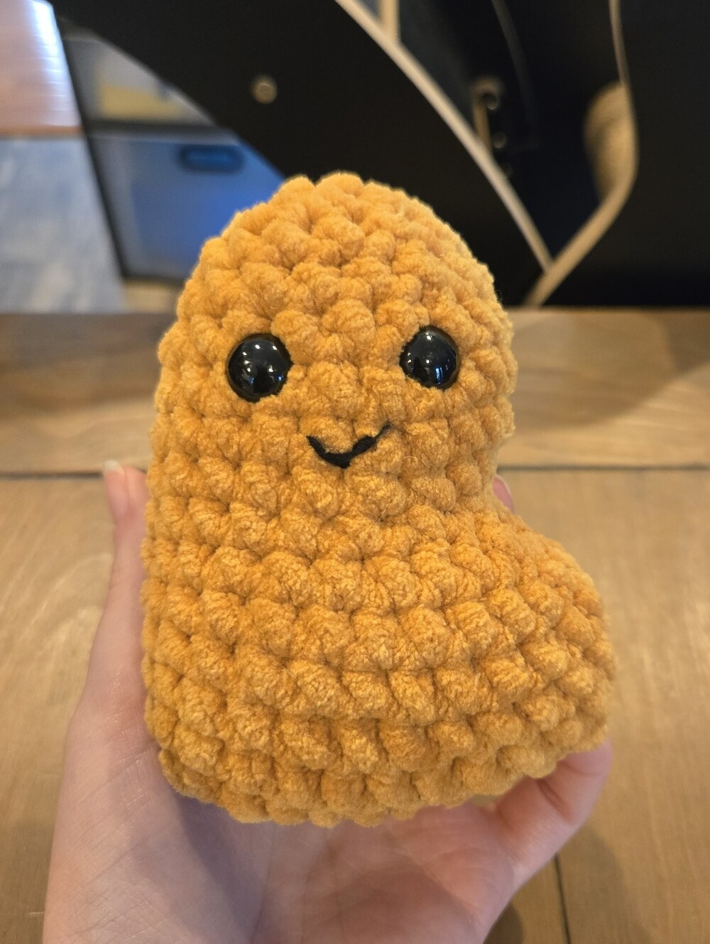 Handmade Plush Amigurumi Heart Shaped Chicken Nugget Plush